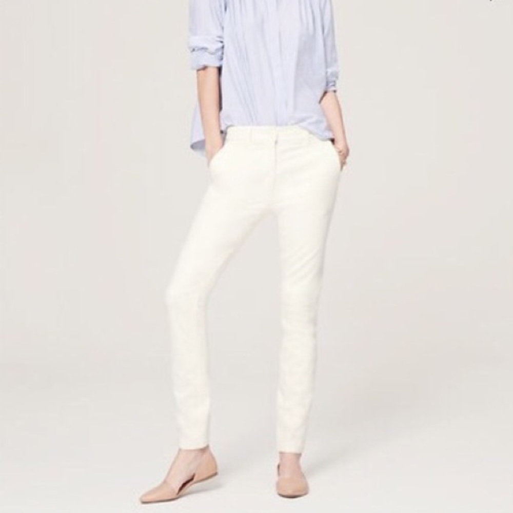 Loft high waist skinny ankle utility pants